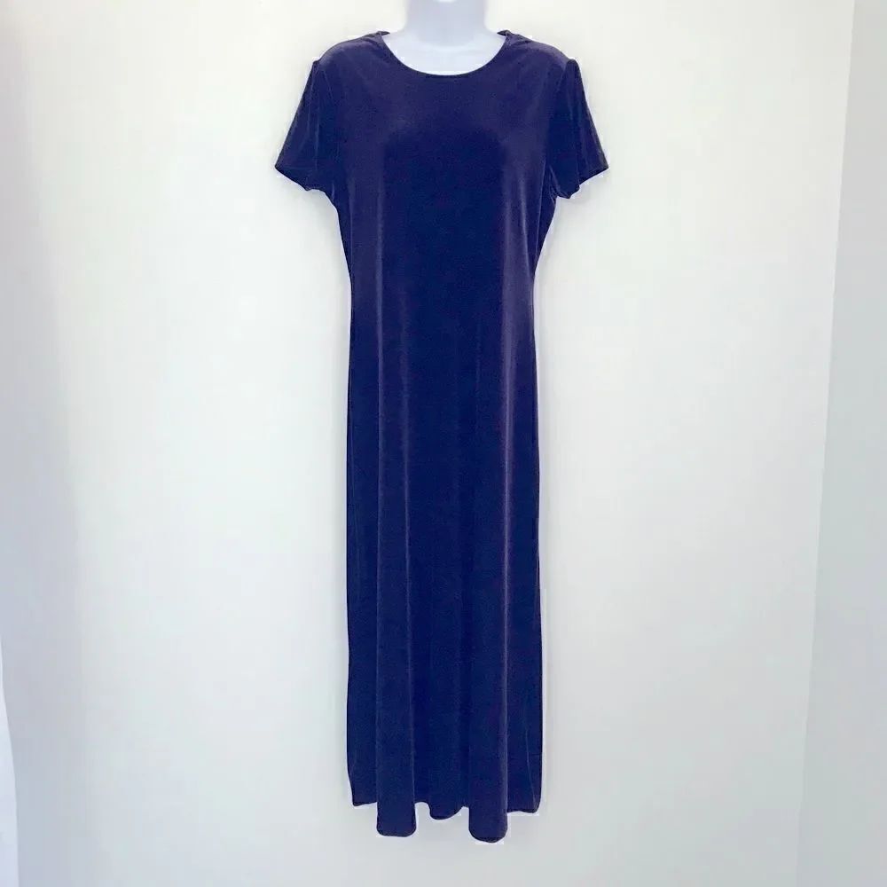 Gorgeous Luxurious Purple Large Slip On Long Dress